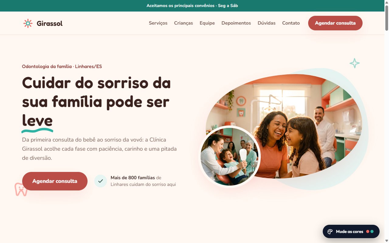 Prévia do modelo Clínica Girassol