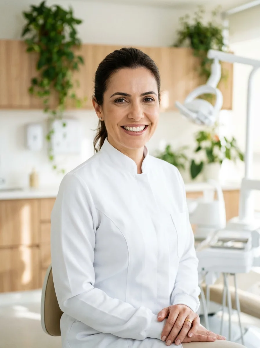 Retrato da Dra. Marina Duarte, dentista da Lumen Odontologia